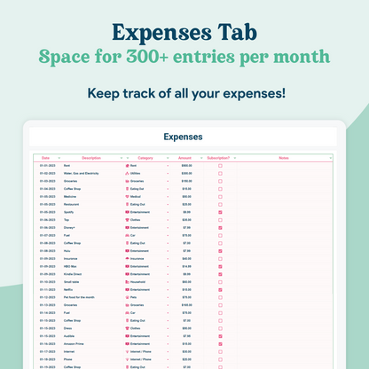 Annual & Monthly Budget GoogleSheets Spreadsheet | Light Mode