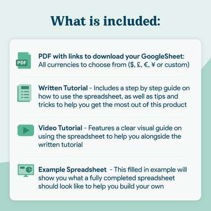 Annual & Monthly Budget GoogleSheets Spreadsheet | Light Mode